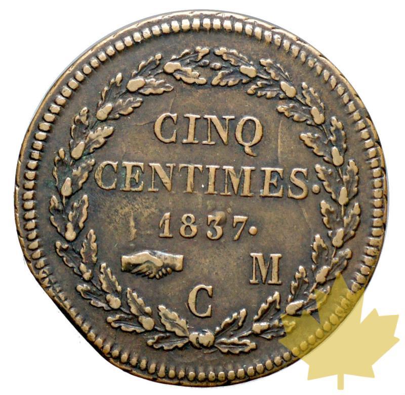 MONACO-1837MC-5 CENTIMES-HONORE V-GROSSE TÊTE-SUP - 20170106151400_5centime-monaco-2.JPG