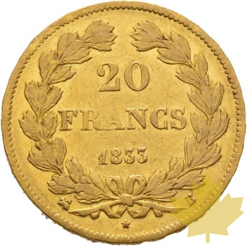 FRANCE-1833B-20 FRANC-LOUIS PHILIPPE I-ROUEN-TTB+ - 20170110111335_20francs-1833b-360-2.jpg
