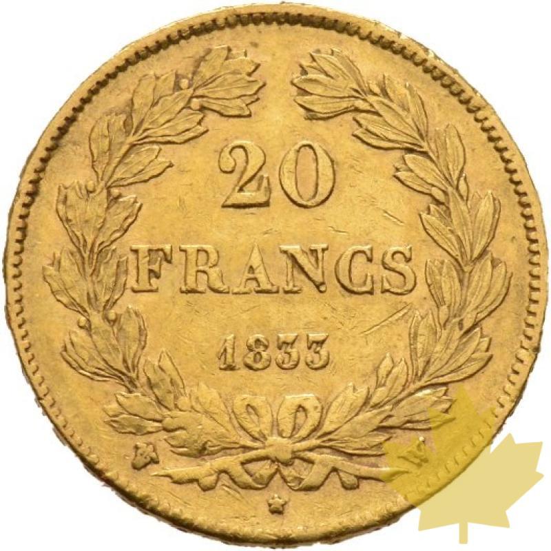 FRANCE-1833W-20 FRANC-LOUIS PHILIPPE I-LILLE-TTB-SUP - 20170110111649_20francs-1833w-680-2.jpg