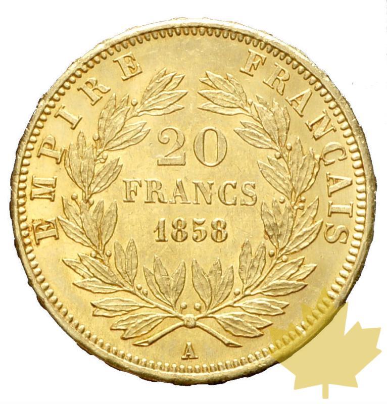 FRANCE-1858A-20 FRANCS-NAPOLEON III-PARIS-SUP-FDC - 20170111105951_20francs-1858a-2.JPG