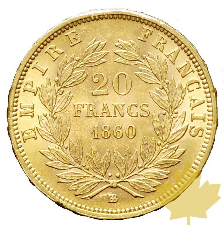 FRANCE-1860BB-20 FRANCS-NAPOLEON III-STRASBOURG-SUP-FDC - 20170111110132_20francs-1860bb-2.JPG