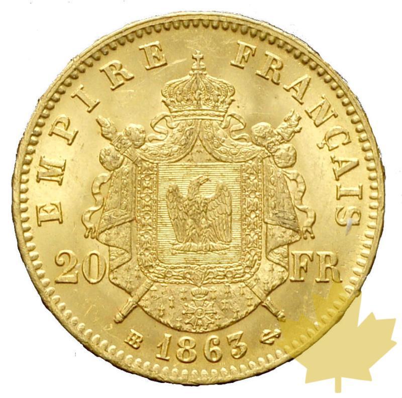 FRANCE-1863BB-20 FRANCS-NAPOLEON III-prFDC-Strasbourg - 20170111113631_20francs-1863bb-2.JPG