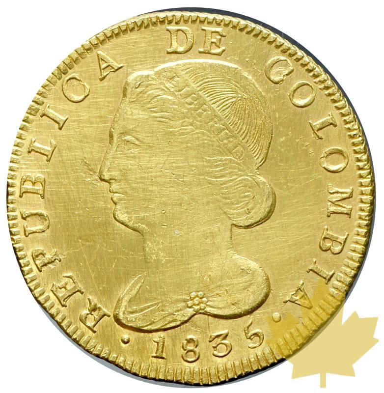 COLOMBIE-1835 S R -8ESCUDOS-Bogota-SUP - 20170119160319_8escudos-1835-colombia-1.JPG