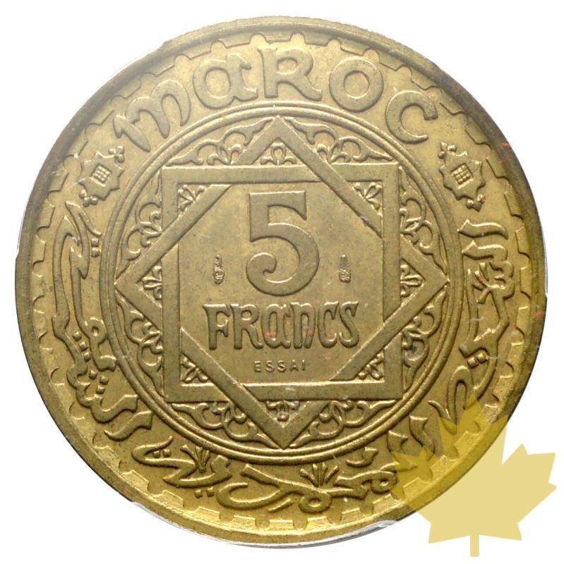 MAROC-1946-AH1365-ESSAI-DE-5-FRANCS-PCGS-SP63-FDC - 20170217101601_morocco-1366-5fr-.JPG