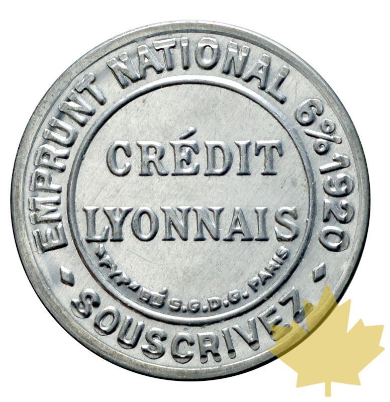 FRANCE-Monnaies de Nécessité-TIMBRE MONNAIE-1920-CREDIT LYONNAIS - 20170320152632_timbre-monnaie-4.JPG