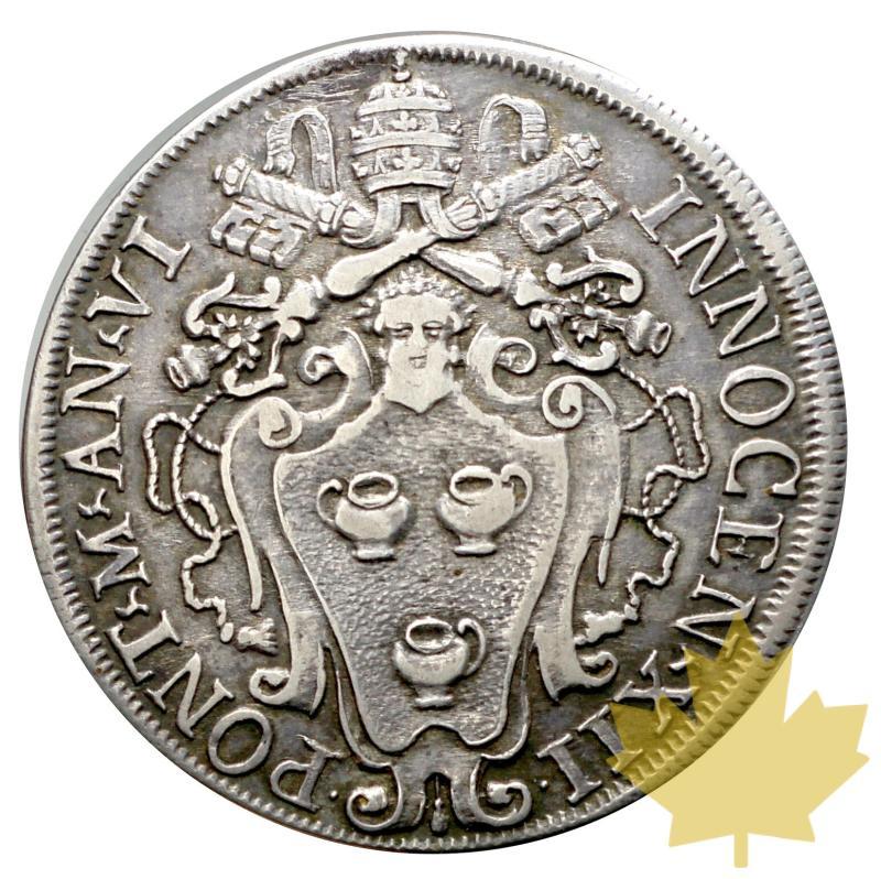 VATICAN-INNOCENZO XII-1697-Rome-Mezza Piastra-TTB+ Munt.31 - 20170328102538_mezza-piastra-roma-2.JPG