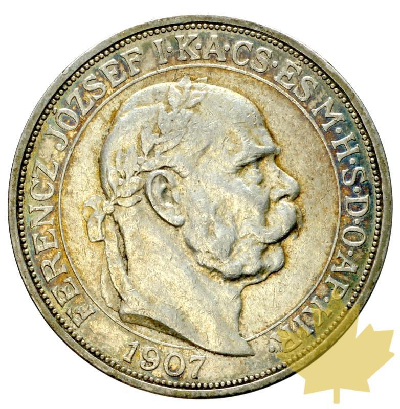 Hongrie-1907 KB-5 KORONA-Franz Joseph-TTB-SUP - 20170509160518_5korona-1907-hungary-2.JPG