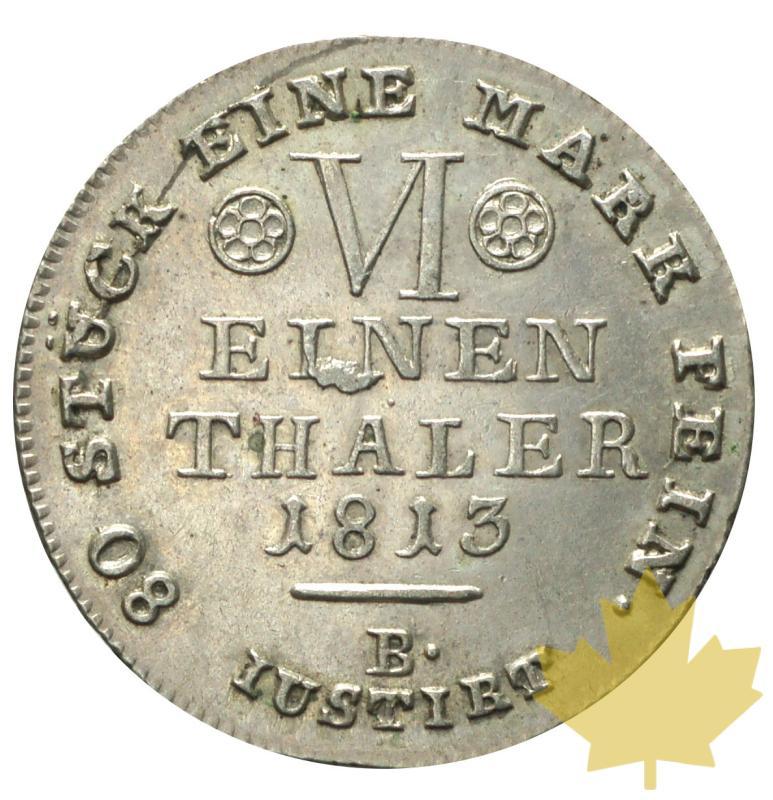 ROYAUME DE Westphalie-JÉRÔME NAPOLÉON- Sixième de thaler-SUP - 20170523163819_einenthaler1813b-1.JPG