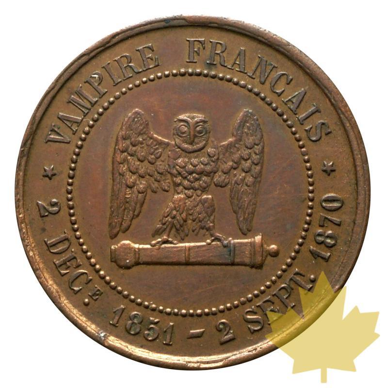 FRANCE-1870-module de 10 centimes-Monnaie satirique-SUP+ - 20170524112539_vampirefrancais-2.JPG