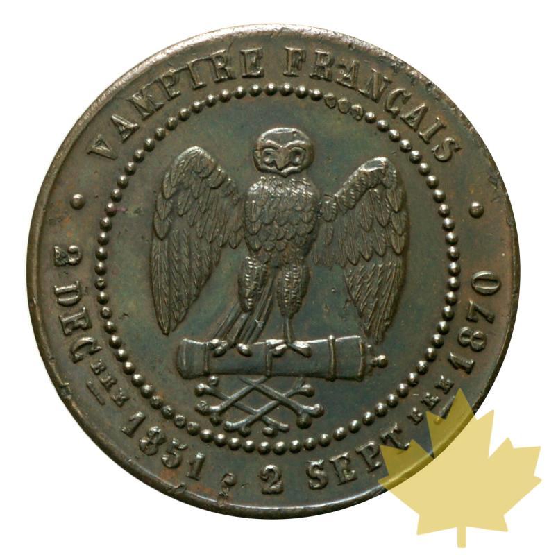 FRANCE-1870-module de 5 centimes-Monnaie satirique-SUP+ - 20170524112753_vampirefrancais-4.JPG