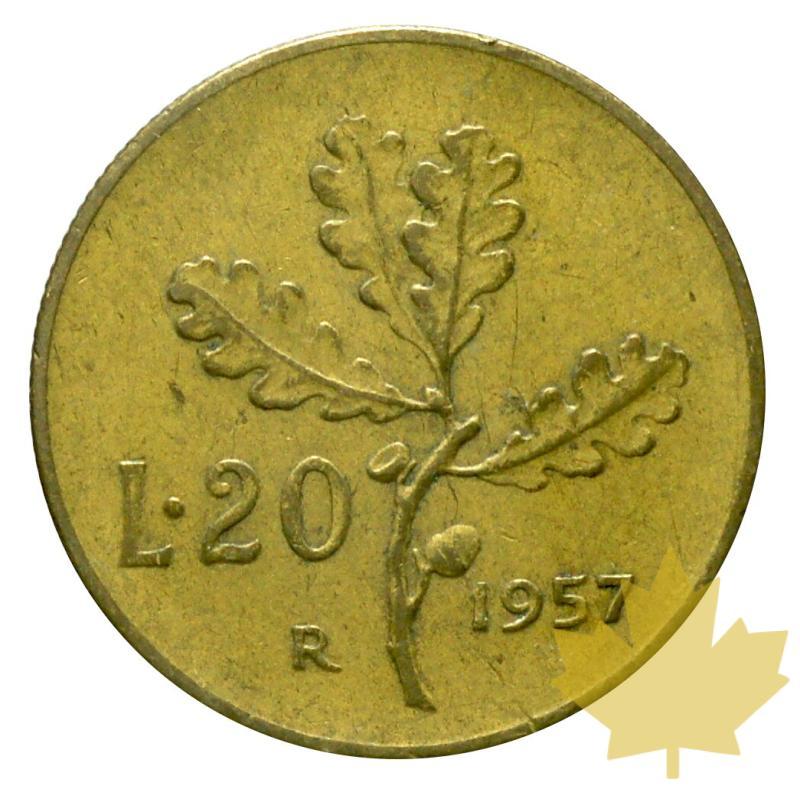 ITALIE-1957-20 LIRE-Repubblica Italiana-TTB+ - 20170529142303_20lire1957-2.JPG