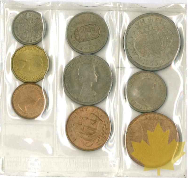 GRANDE BRETAGNE-1953-UNCIRCULATED SET-Queen Elizabeth II-FDC - 20170608155855_uk-coinset-1953-1.jpeg