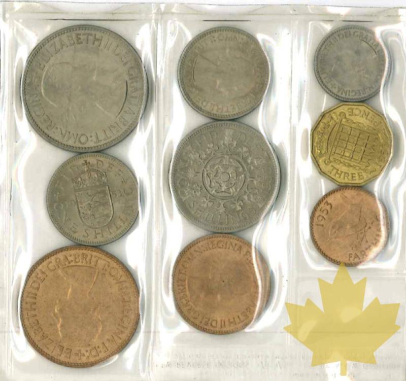 GRANDE BRETAGNE-1953-UNCIRCULATED SET-Queen Elizabeth II-FDC - 20170608155855_uk-coinset-1953-2.jpeg
