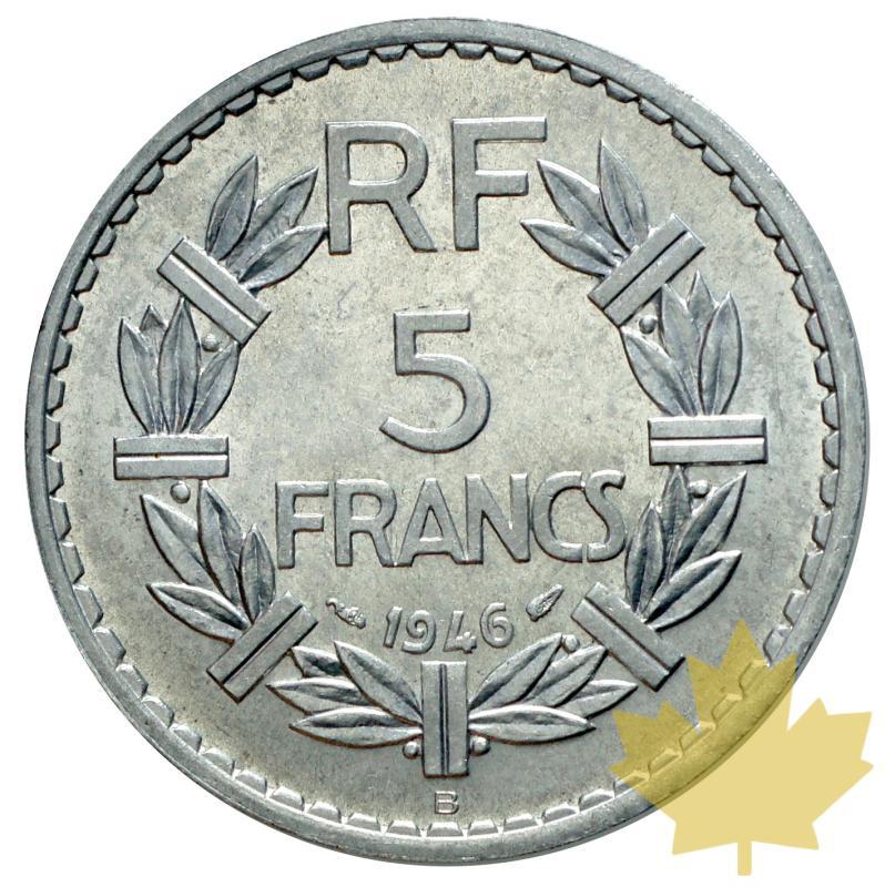 FRANCE-1946B-5 FRANC LAVRILLIER-FDC - 20170614113610_5FRANCS1946B-2.JPG