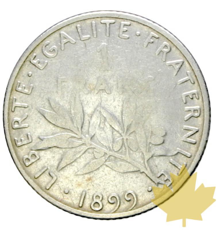 FRANCE-1899-1 Franc semeuse-TB-TTB - 20170627141242_1franc-semeuse-1899-2.JPG