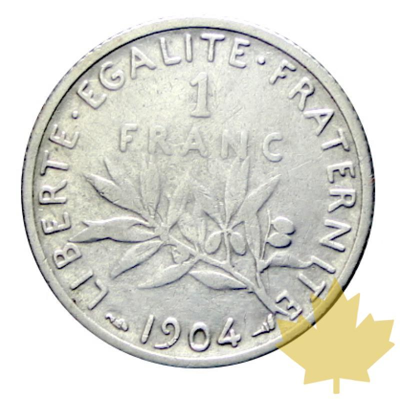 FRANCE-1904-1 Franc semeuse-TTB - 20170627141350_1franc-semeuse-1904-2.JPG