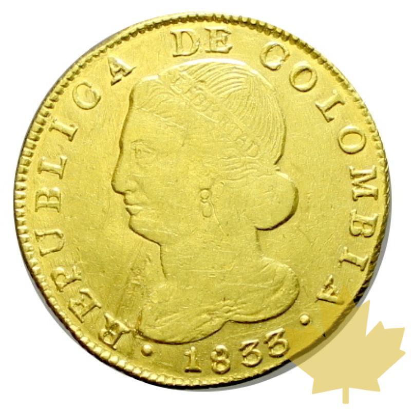 Colombie-1833-8 ESCUDOS-Fernando VII-SUP - 20170711142304_POPAYAN-1833-8ESCUDOS-1.JPG