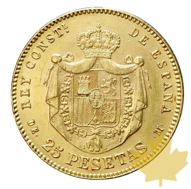 ESPAGNE-1878-25 PESETAS-ALFONSI XII-SUP - 20170713133153_25pesetas-1878-2.JPG