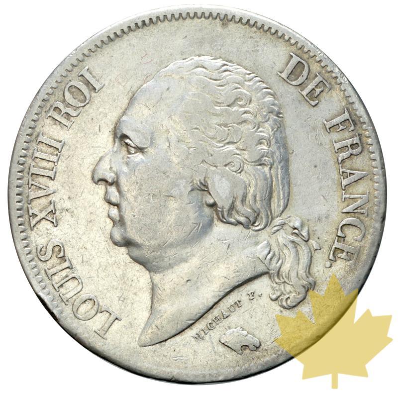 FRANCE-1824D-5 FRANCS-LOUIS XVIII-TB-TTB - 20170804102310_france-1824d-5francsargent-1.JPG