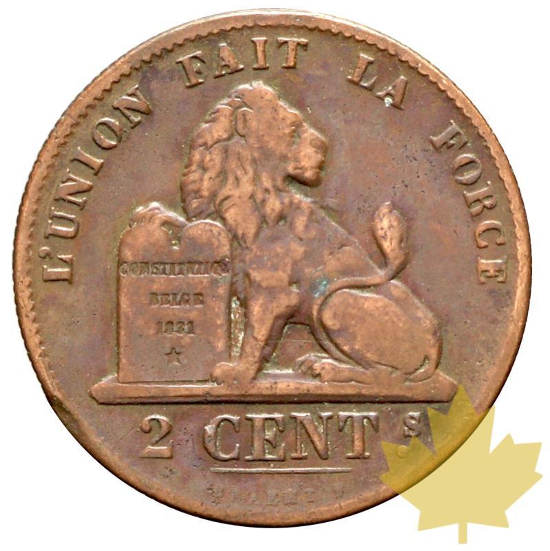 BELGIQUE-1870-2 CENTIMES-Léopold II-TTB - 20170804114633_belgique-2cent-1870-1.JPG