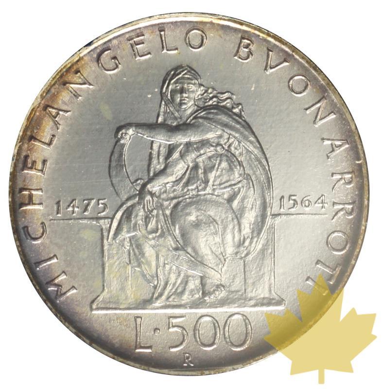 ITALIE-1975-500 LIRE-Michelangelo Buonarroti-FDC - 20170804143342_500lire-1975-2.JPG