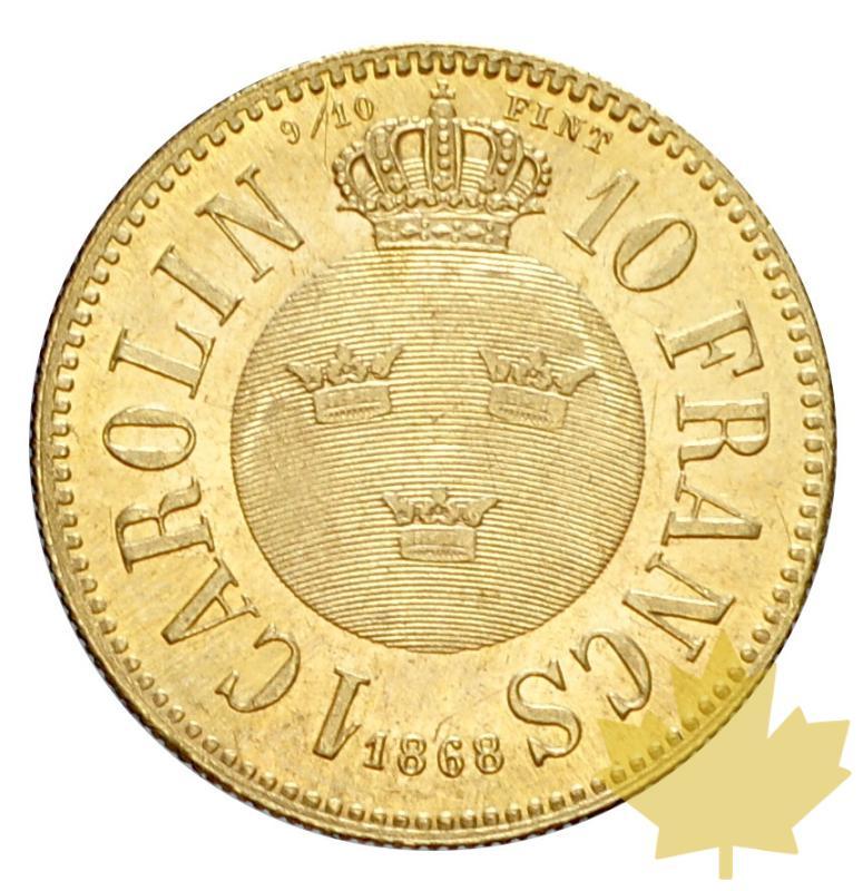 SUEDE-1868-10 FRANCS CAROLIN-KARL XV-SUP - 20170901151853_10francs-carolin-1868-2.JPG