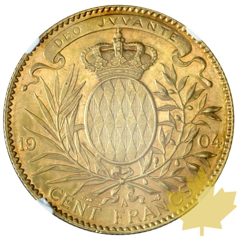 MONACO-1904-100 FRANCS-ALBERT Ier-PCGS AU58 - 20170911151945_100FRANCS-MONACO-1904-au1.JPG