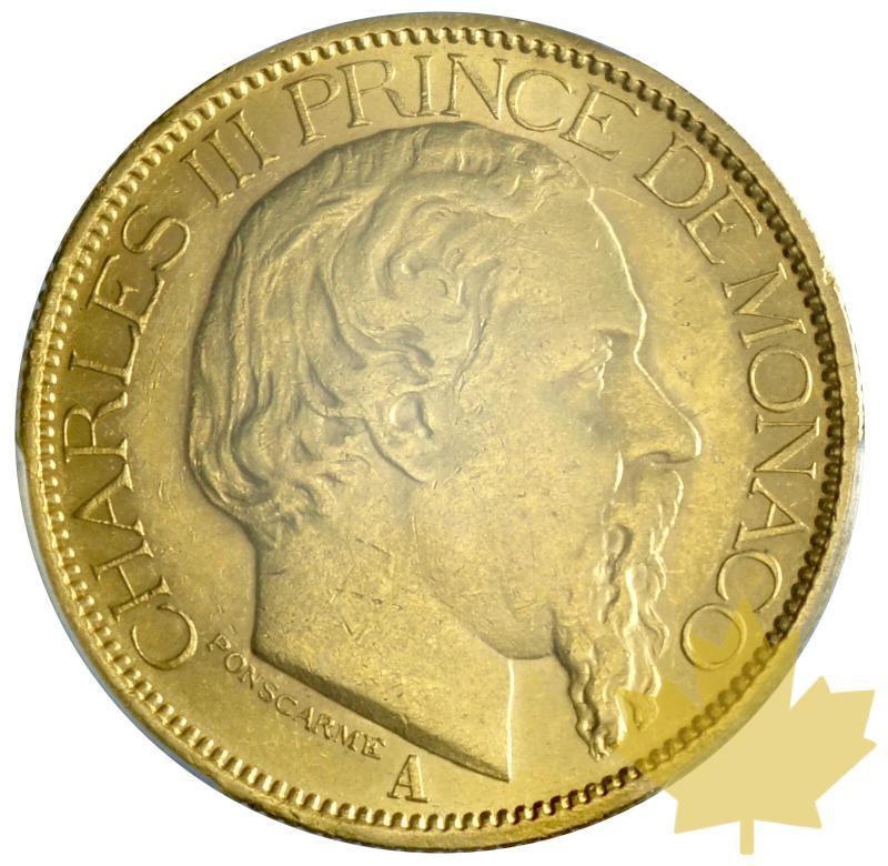 MONACO-1886-100 FRANCS- CHARLES III-PCGS AU58 - 20170911153313_100FRANCS-1886-AU58-1.JPG