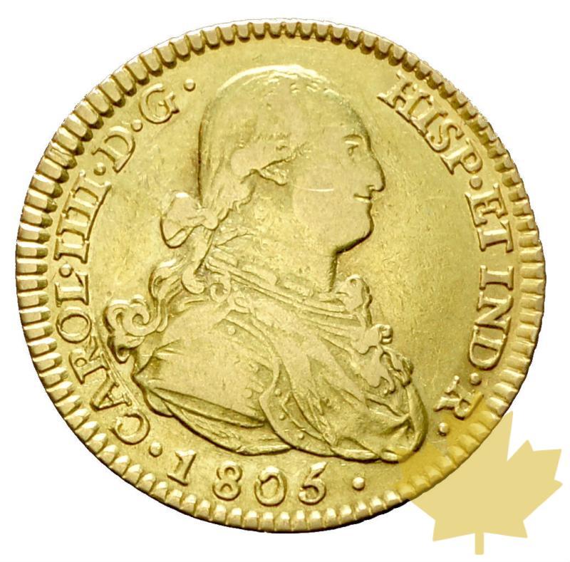 ESPAGNE-1805 FA/MF-5 sur 4-2 Escudos-Carlos IV-presque SUP - 20170919140058_2escudos-1805-1.JPG