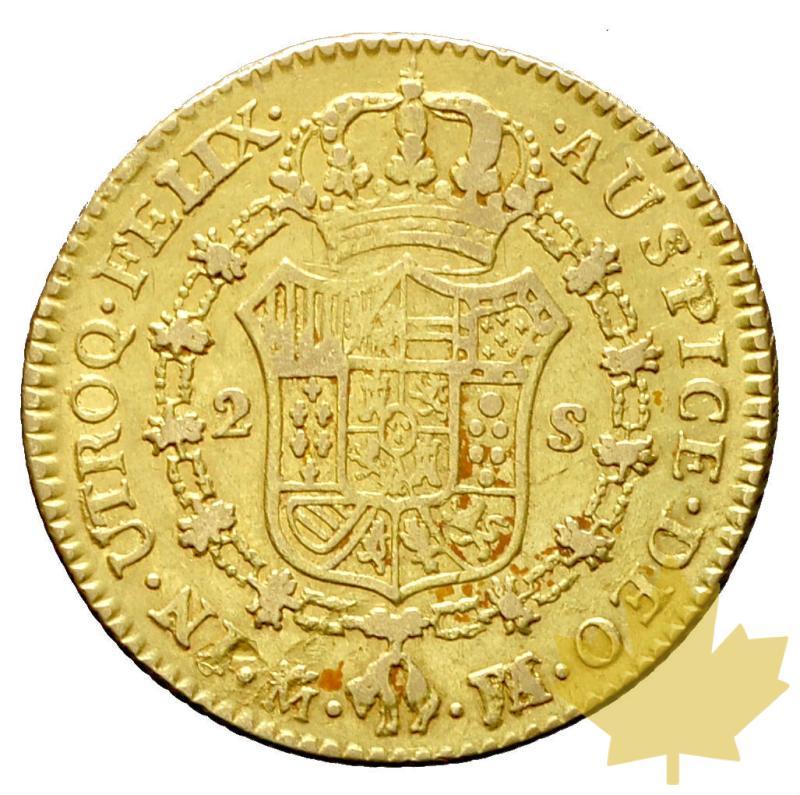 ESPAGNE-1805 FA/MF-5 sur 4-2 Escudos-Carlos IV-presque SUP - 20170919140058_2escudos-1805-2.JPG