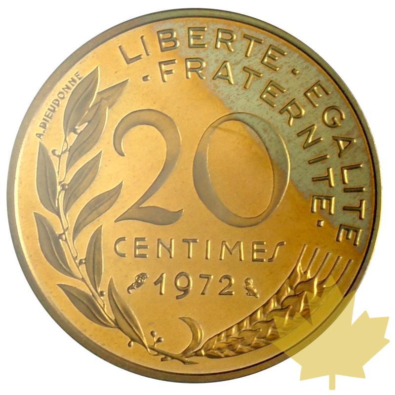 FRANCE-1972-PIÉFORT DE 20 CENTIMES-PCGS SP68 - 20170920135847_piefort-1972-20cent-2.JPG