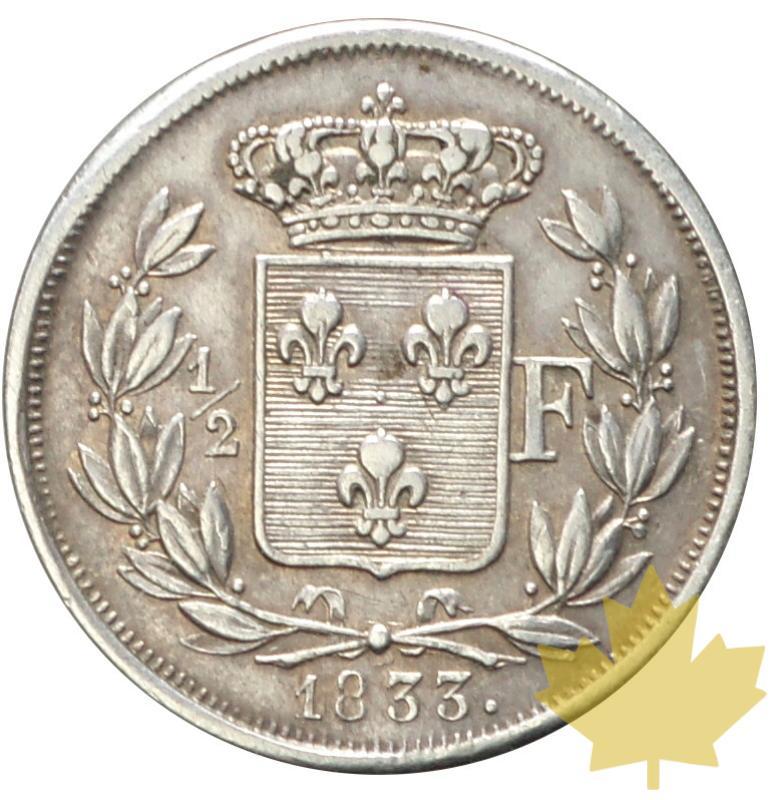 FRANCE-1833-Henri V-1/2 Franc ESSAI -SUP - 20171019102943_1FRANC-1833-HENRIV-2.JPG