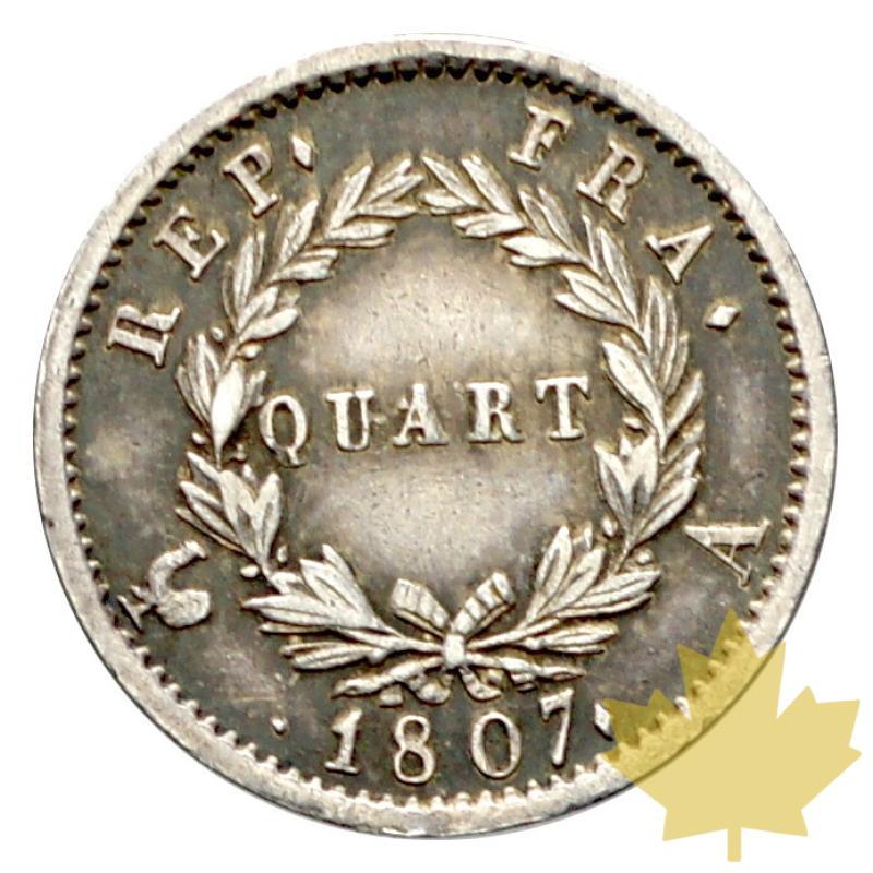 FRANCE-1807A-1/4 FRANC-Napoléon tête de nègre-TTB-SUP - 20171025160332_quartfranc-1807a-2.JPG