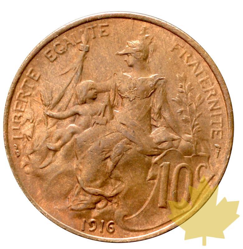 FRANCE-1916-10 CENTIMES-presque FDC - 20171103152452_10centimes-1916-2.JPG