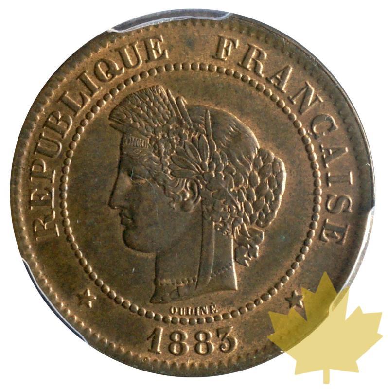 FRANCE-1883A-5 CENTIMES-Cérès-PCGS MS63RB - 20171109152703_france-5cent-1883-ms63-1.JPG
