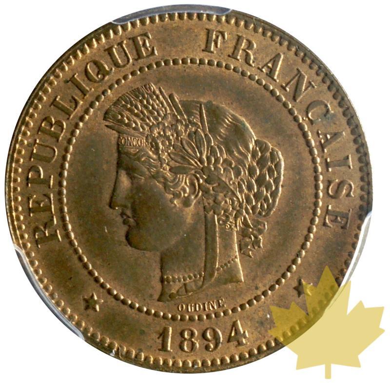 FRANCE-1894A-5 CENTIMES-Cérès-PCGS MS64RB - 20171109153518_france-5cent-1894-ms64-1.JPG