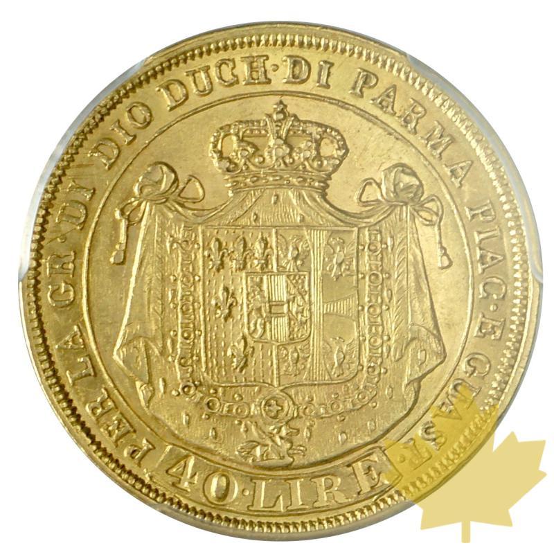 ITALIE-1815-40 LIRE-Parma-PCGS AU55 - 20171214150958_40lire-1815-parma-au55-2.JPG