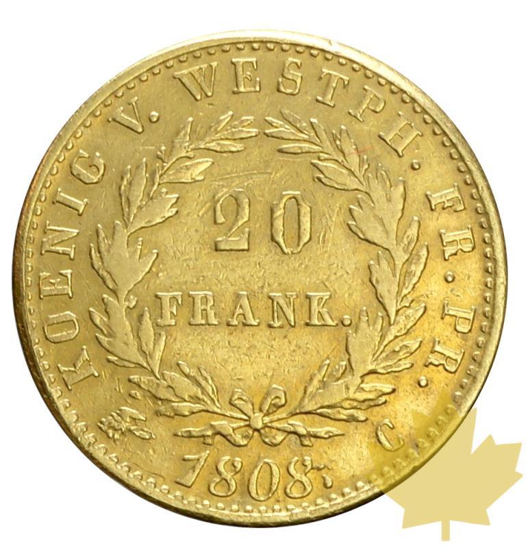 ROYAUME DE WESTPHALIE-1808 C-20 FRANCS-JÉRÔME NAPOLÉON-TTB-SUP - 20171214151603_20francs-westphalie-1808c-2.JPG