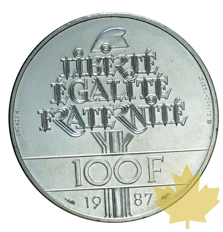 FRANCE-1987-PIEFORT DE 100 FRANCS LAFAYETTE-FDC - 20180103115548_100francs-1987-piefort-2.JPG