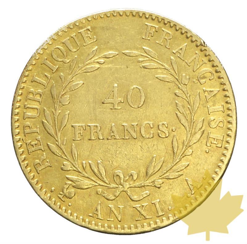 FRANCE-ANXI A-40 FRANCS-Sans Olive-TRANCHE B-TTB - 20180103144010_A-40FRANCS-PREMIER-CONSUL-11B.JPG