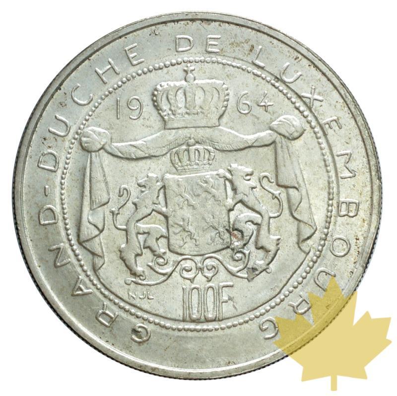 LUXEMBOURG-1963-100 FRANCS-JEAN (1964-2000)-SUP-FDC - 20180103161632_lux-100francs-1964-2.JPG