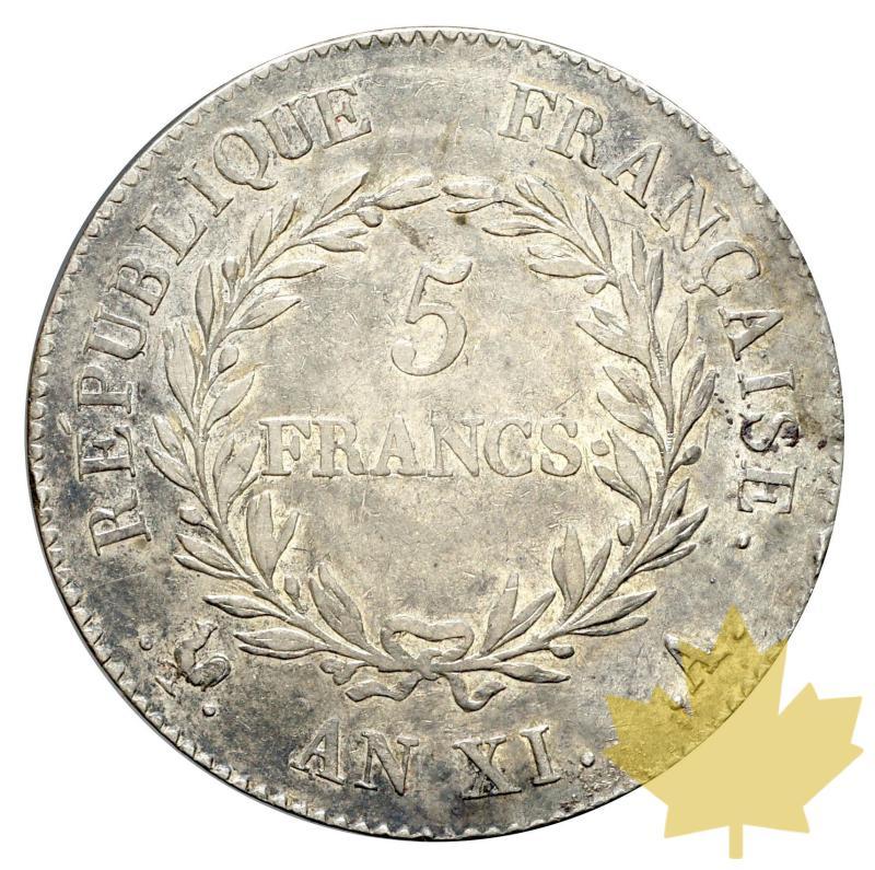 FRANCE-1802-5 Francs An XIA Premier Consul TTB/SUP - 20180205113901_premier-consul-5FR-02.jpg
