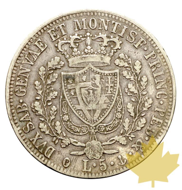 ITALIE-1825 Genova-5 LIRE-Carlo Felice-TB-TTB - 20180214124548_5LIRE-1825-GENOVA-2.JPG
