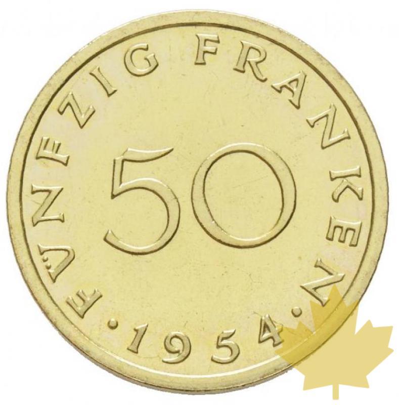 Sarre-Saarland 1954-Essai de 50 Franken-FDC - 20180220103528_sarre-50francs.jpg