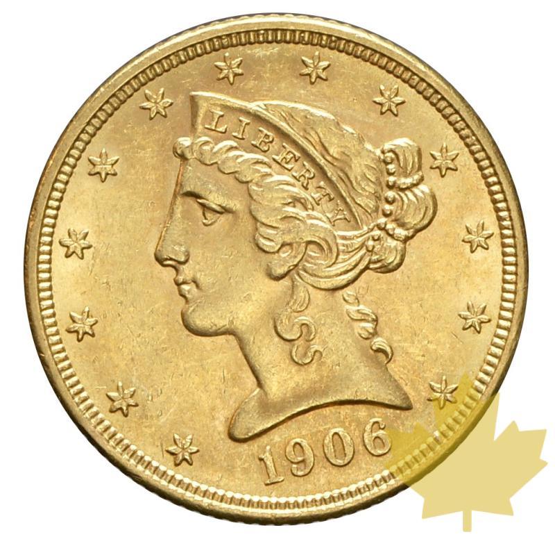 USA-1906 S-5 DOLLARS-Liberty Head-presque FDC - 20180226143157_usa-5dollars-1906-1.JPG