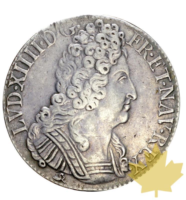 FRANCE-1714 B-LOUIS XIV-ÉCU aux trois couronnes-presque TTB - 20180227110417_ecu-louisXIV-rouen-1.JPG