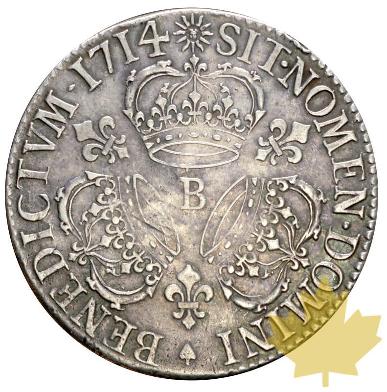 FRANCE-1714 B-LOUIS XIV-ÉCU aux trois couronnes-presque TTB - 20180227110417_ecu-louisXIV-rouen-2.JPG