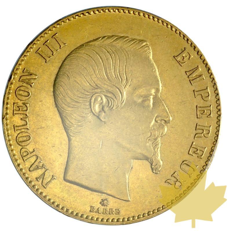 FRANCE-1858BB-100 FRANCS-NAPOLEON III-PCGS AU53 - 20180312110404_100francs-1858bb-AU53-1.JPG