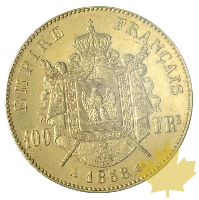 FRANCE-1858A-100 FRANCS-NAPOLEON III-PCGS MS62 - 20180312111334_100francs-1858A-MS62-2.JPG