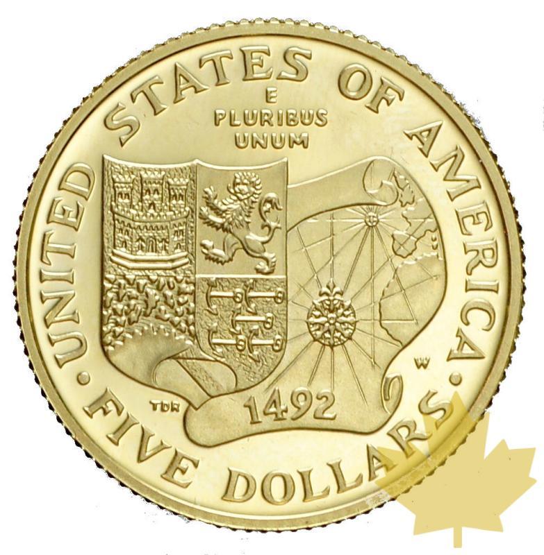 USA-1992-5 DOLLARS-PROOF-1494 Chstopher Columbus - 20180314111218_5DOLLARS-1992-PROOF-2.JPG